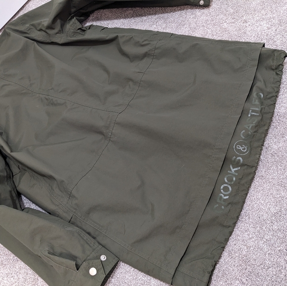 CROOKS & CASTLES Olive Green trench coat / rain coat - Picture 11 of 16